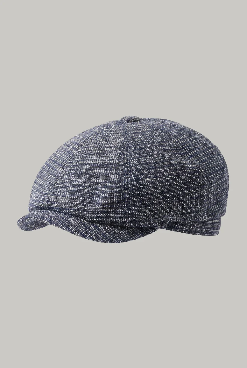 Baker Boy Hat - Navy Check - Image 3