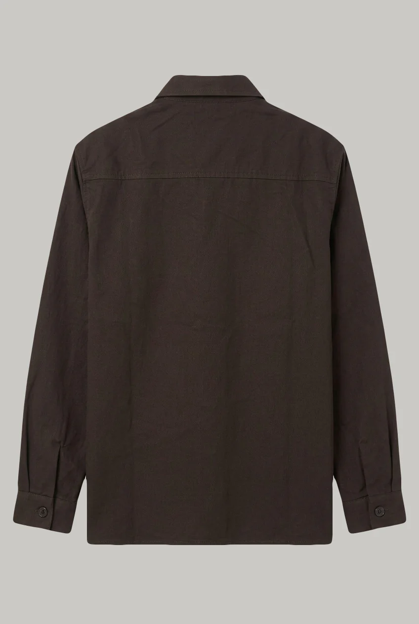 Bart Overshirt - Chocolate Cotton Linen - Image 4