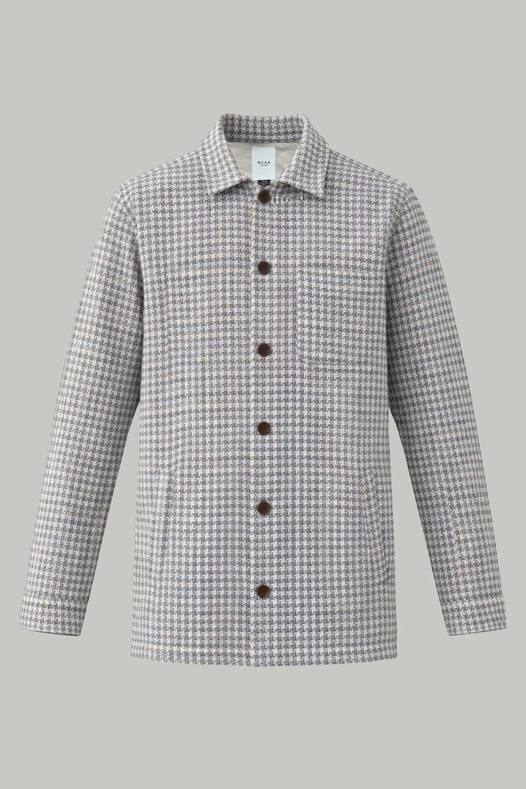 Theydon Overshirt - Sky Blue / Stone Check