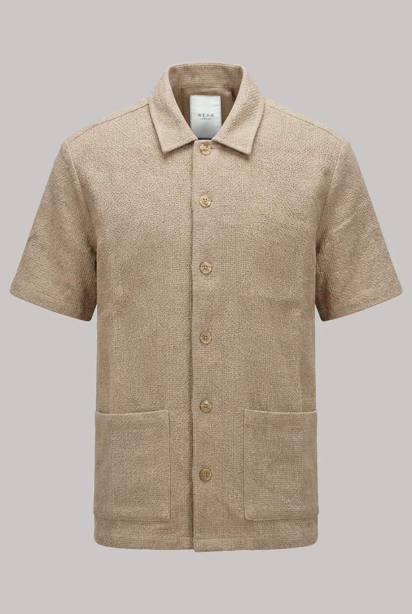 Bethnal Short Sleeve Shirt - Beige Marcel