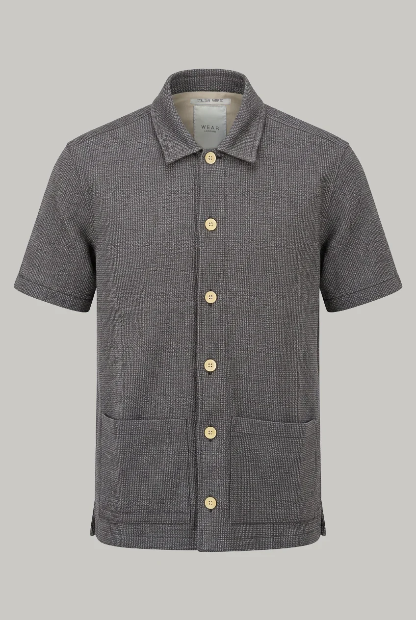 Bethnal Short Sleeve Shirt - Navy Tirreno