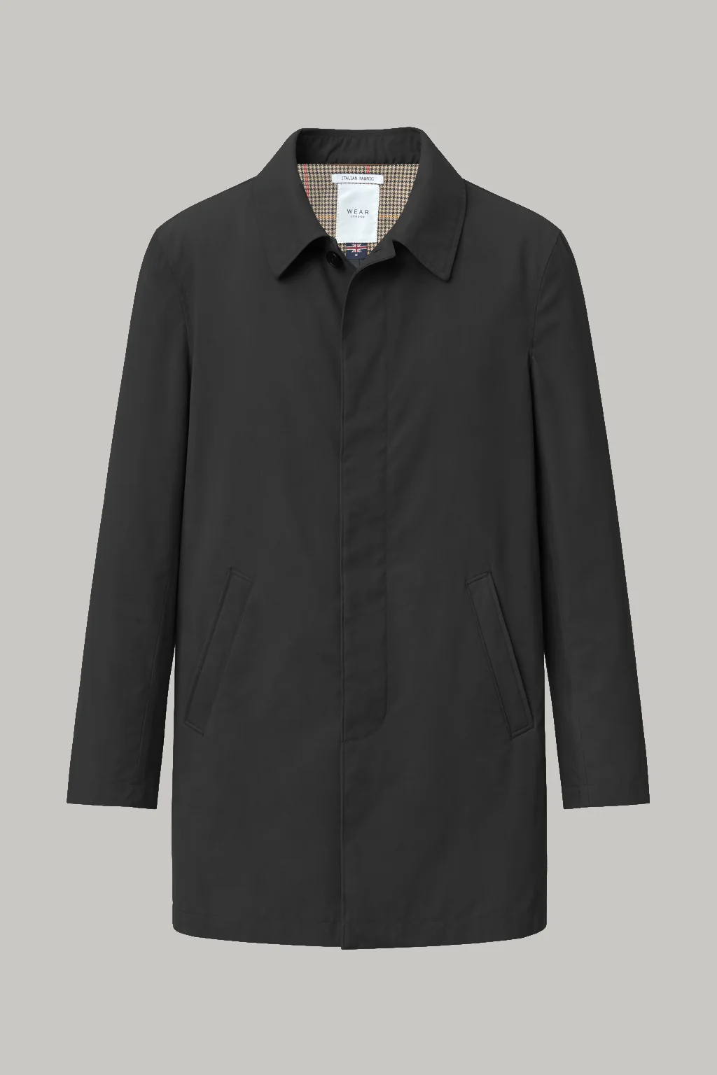 London Spring Lined Rain Mac - Black