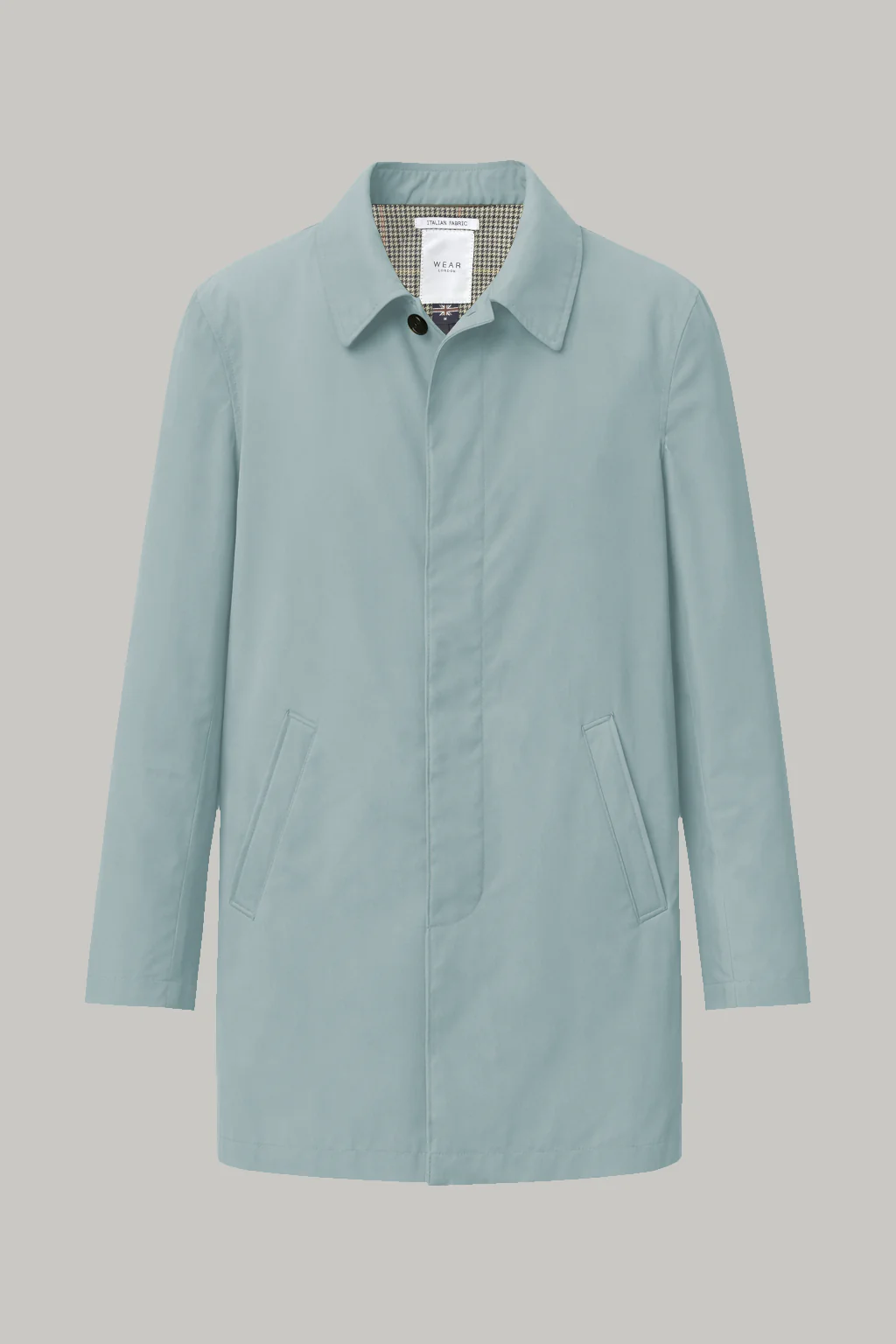 London Spring Lined Rain Mac - Sky Blue - Image 2