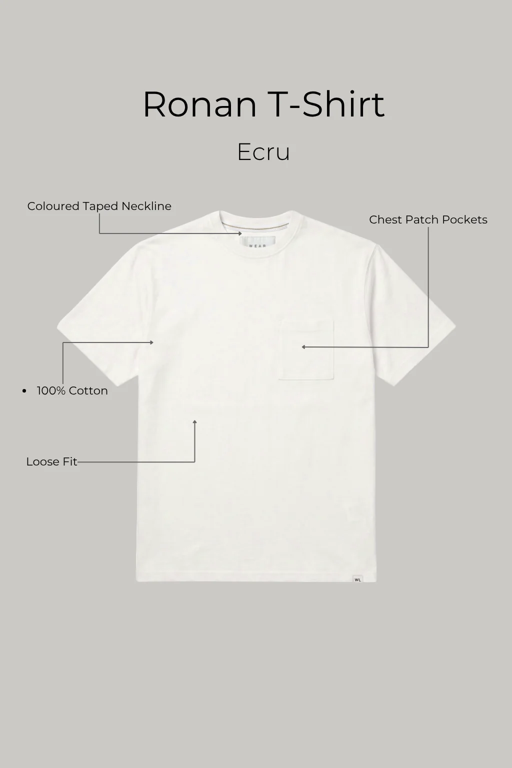 Ronan - Pocket T shirt - Ecru - Image 5