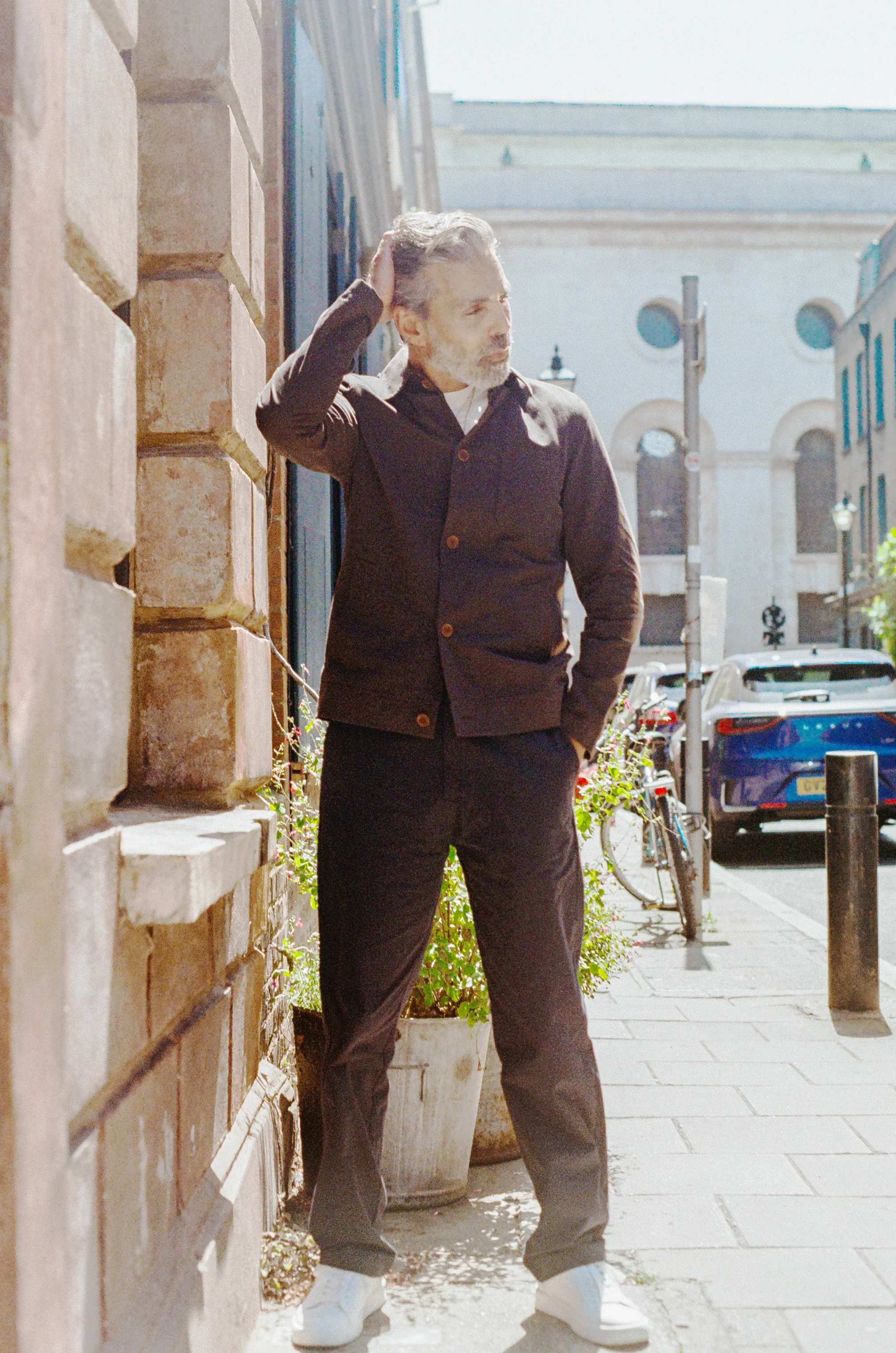 The Bermondsey - Cotton Linen Two Piece Suit - Chocolate - Image 2