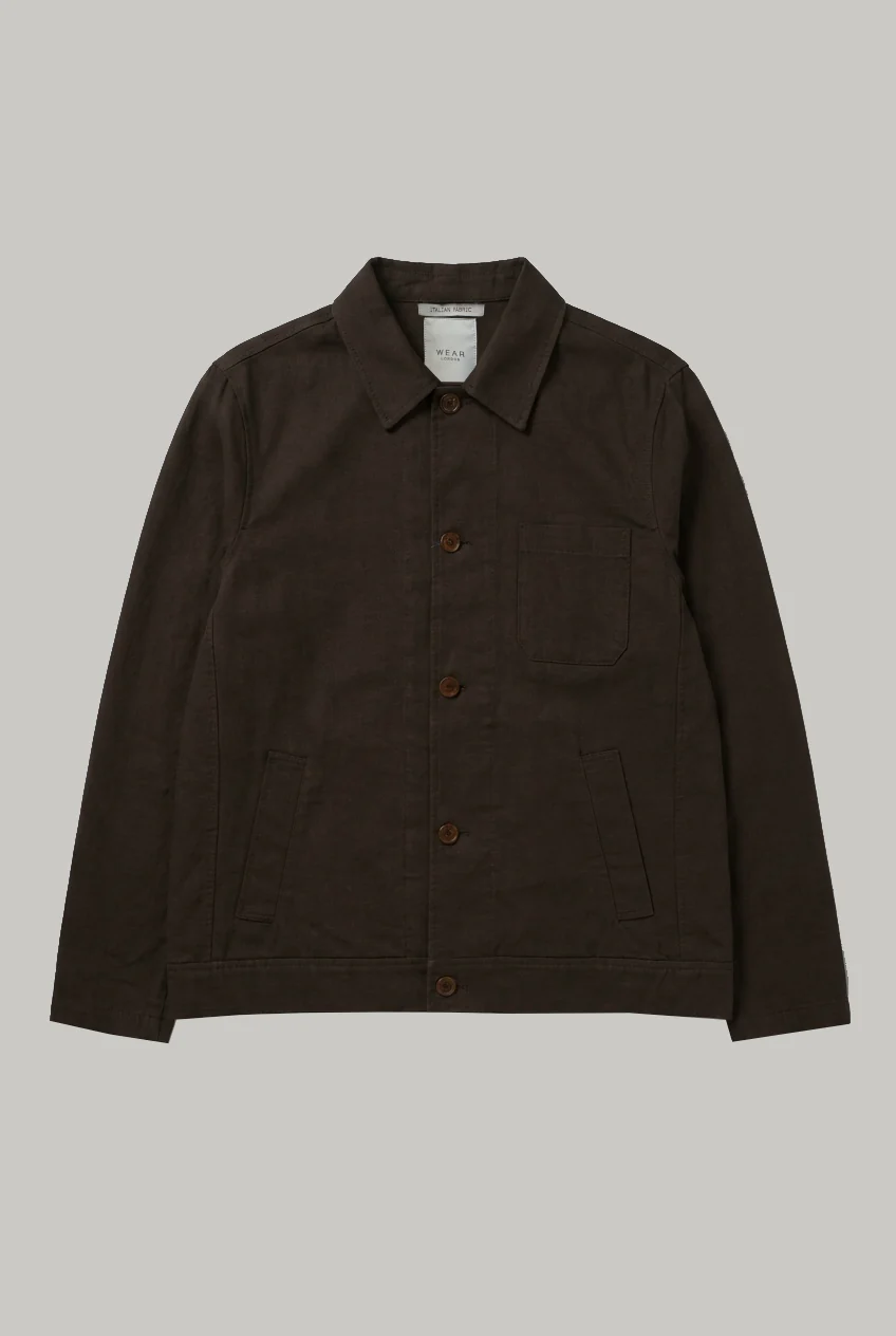 The Bermondsey - Cotton Linen Two Piece Suit - Chocolate - Image 3