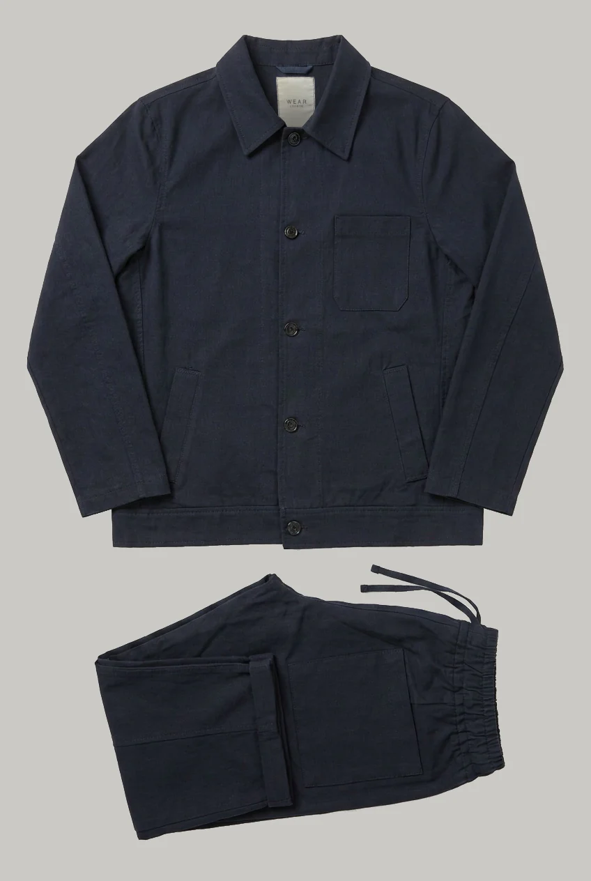 The Bermondsey - Cotton Linen Two Piece Suit - Navy
