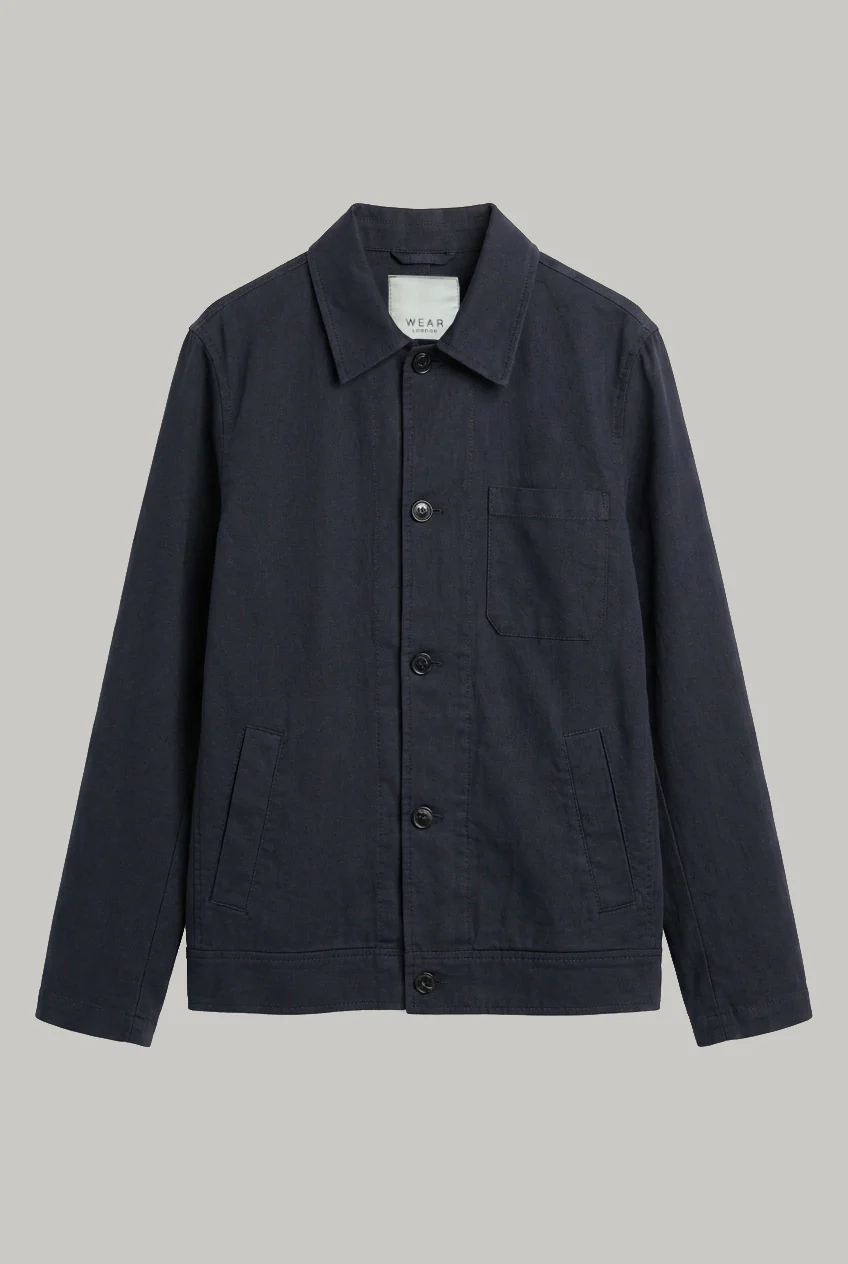 The Bermondsey - Cotton Linen Two Piece Suit - Navy - Image 2