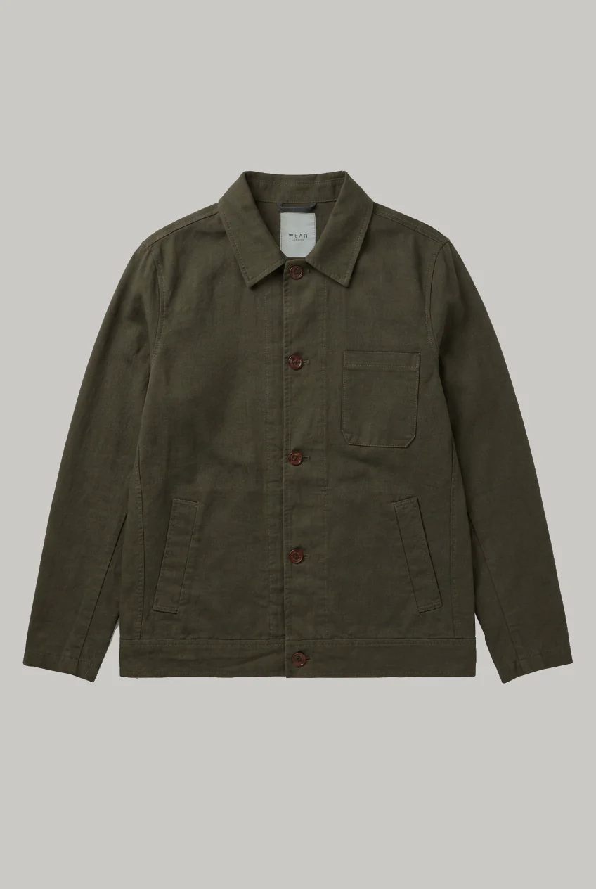 The Bermondsey - Cotton Linen Two Piece Suit -Olive - Image 3