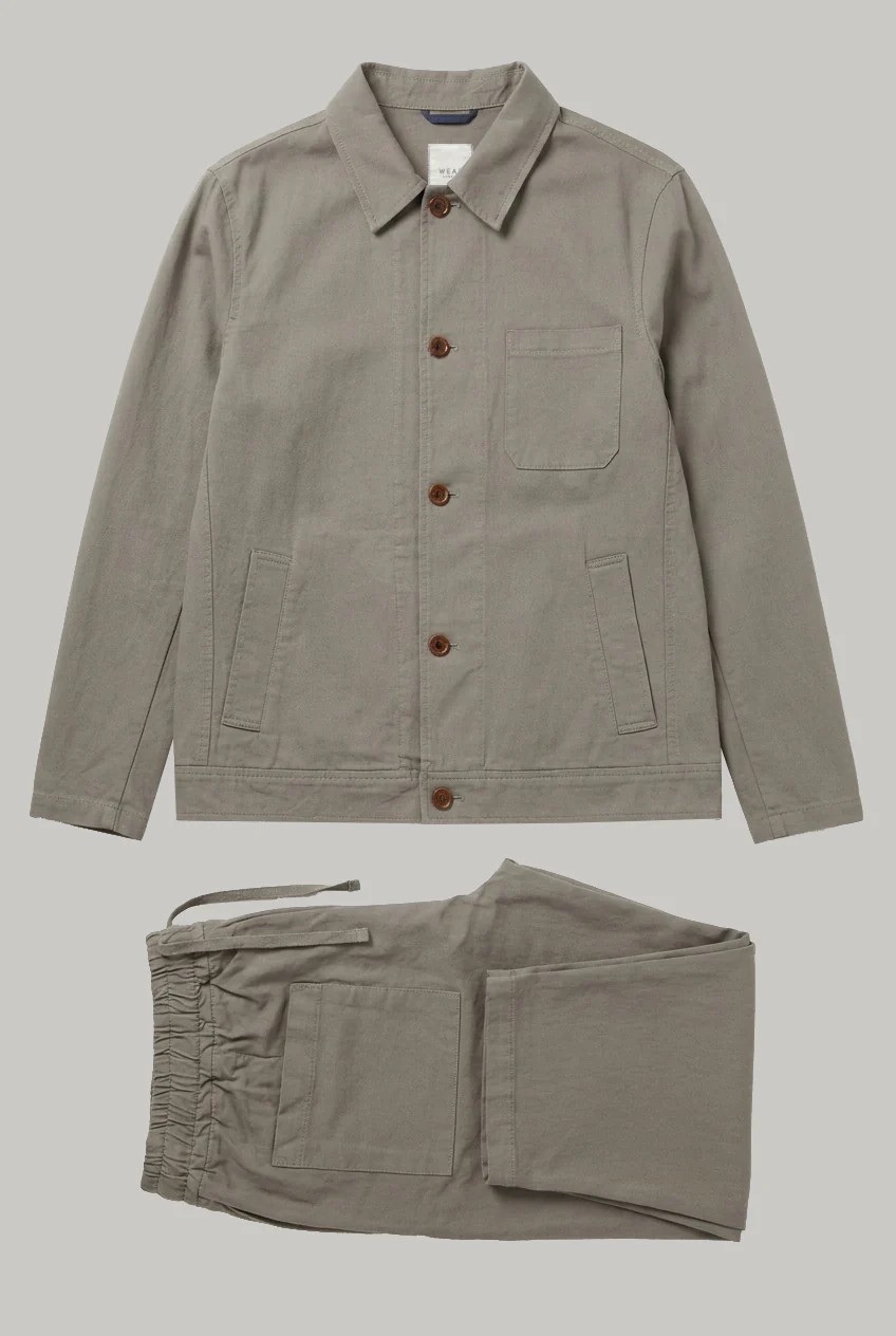 The Bermondsey - Cotton Linen Two Piece Suit - Stone