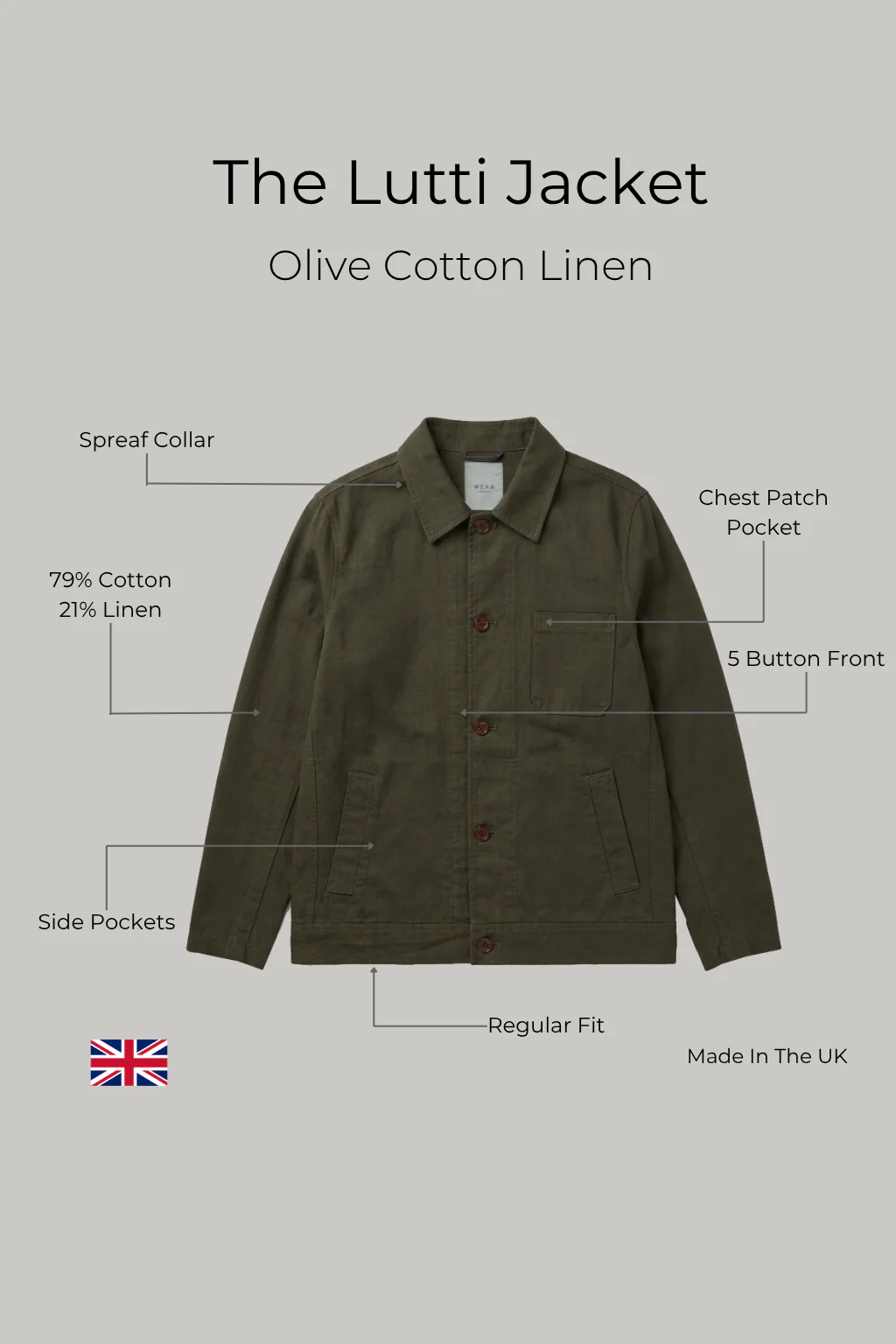 The Lutti Jacket - Olive Cotton Linen - Image 4
