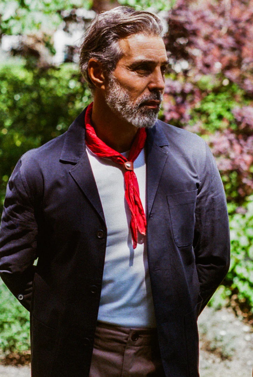The Pearlman Casual Blazer - Navy Cotton Linen - Image 3
