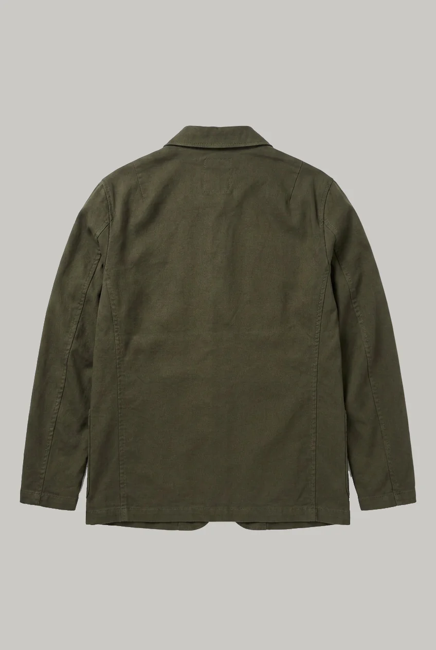 The Pearlman Casual Blazer - Olive Cotton Linen - Image 4