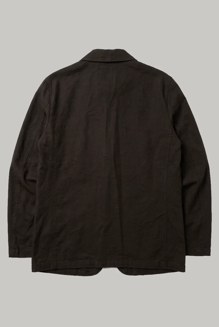 The Whitechapel - Cotton Linen Two Piece Suit - Chocolate - Image 3