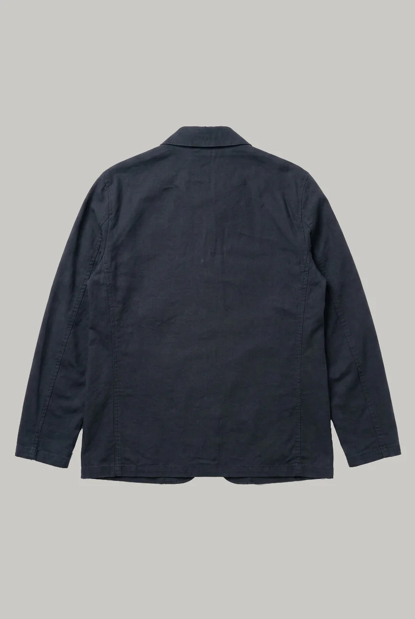 The Whitechapel - Cotton Linen Two Piece Suit - Navy - Image 3
